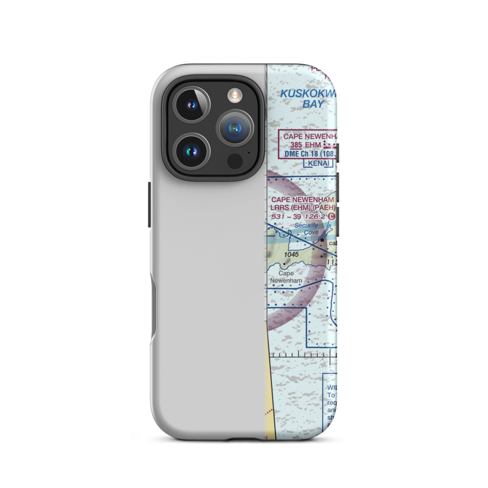 Cape Newenham LRRS Airport (EHM) VFR Sectional  Tough iPhone Case iPhone 16 Pro model shown