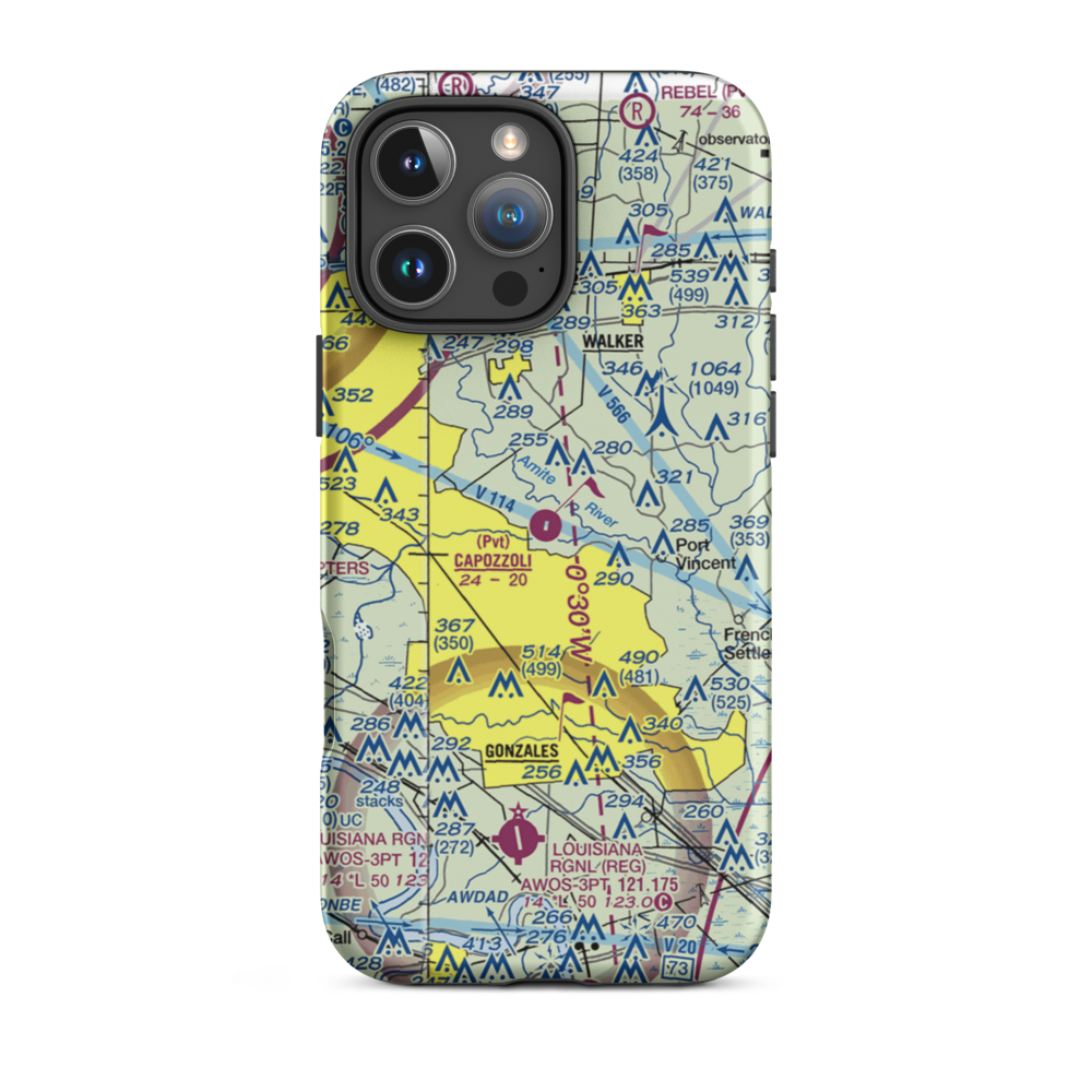 Capozzoli Airport (6LA2) VFR Sectional  Tough iPhone Case iPhone 16 Pro Max model shown