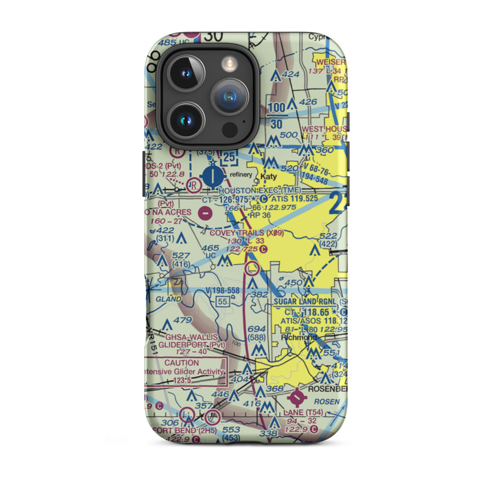 Cardiff Brothers Airport (US-0240) VFR Sectional  Tough iPhone Case iPhone 16 Pro Max model shown