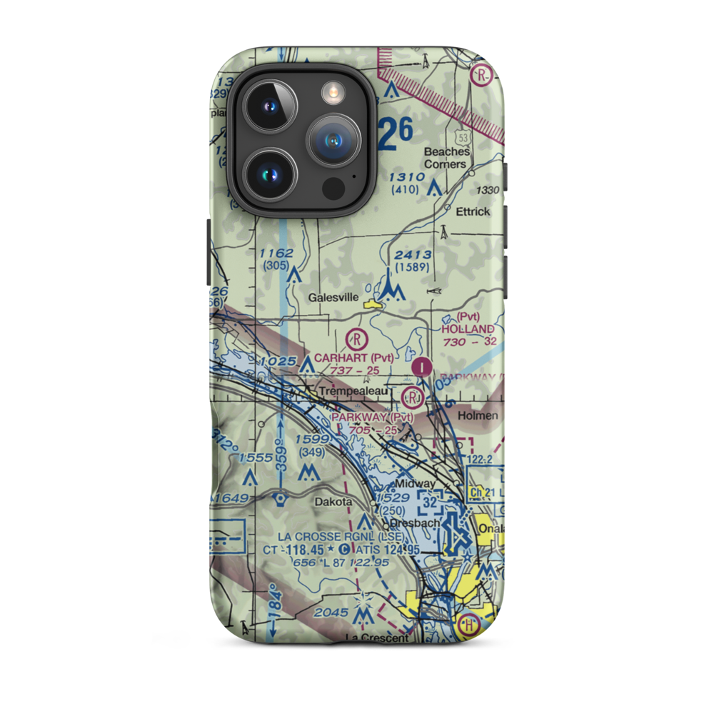 Carhart Farms Airport (4WI8) VFR Sectional  Tough iPhone Case iPhone 16 Pro Max model shown