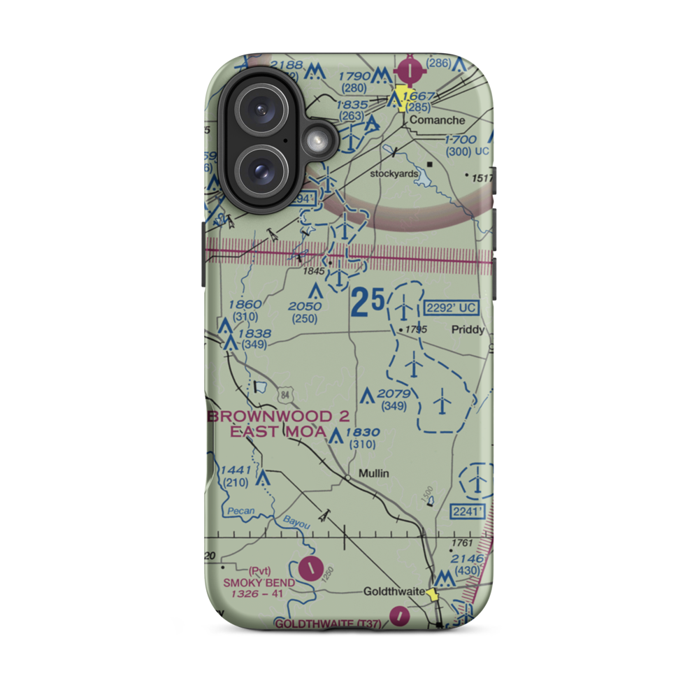 Carlisle Airport (7TE5) VFR Sectional  Tough iPhone Case iPhone 16 Plus model shown