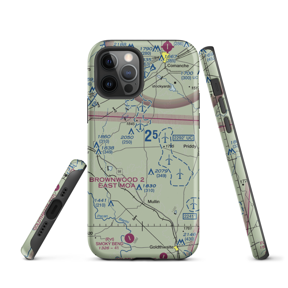 Carlisle Airport (7TE5) VFR Sectional  Tough iPhone Case iPhone 12 Pro model shown