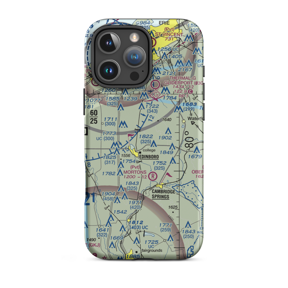 Carlson Airport (PN06) VFR Sectional  Tough iPhone Case iPhone 16 Pro Max model shown