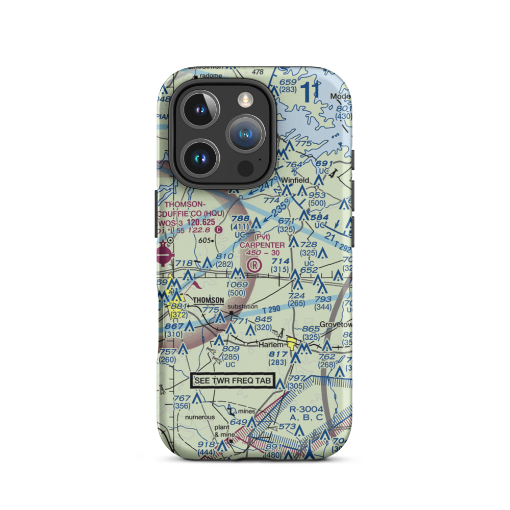 Carpenter Airport (0GE7) VFR Sectional  Tough iPhone Case iPhone 16 Pro model shown