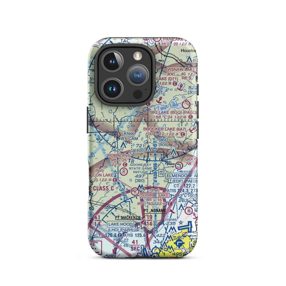 Carpentiers Strip (64AK) VFR Sectional  Tough iPhone Case iPhone 16 Pro model shown