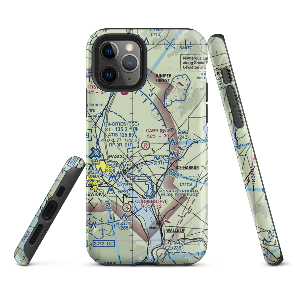 Carr Airport (6WA6) VFR Sectional  Tough iPhone Case iPhone 11 Pro model shown