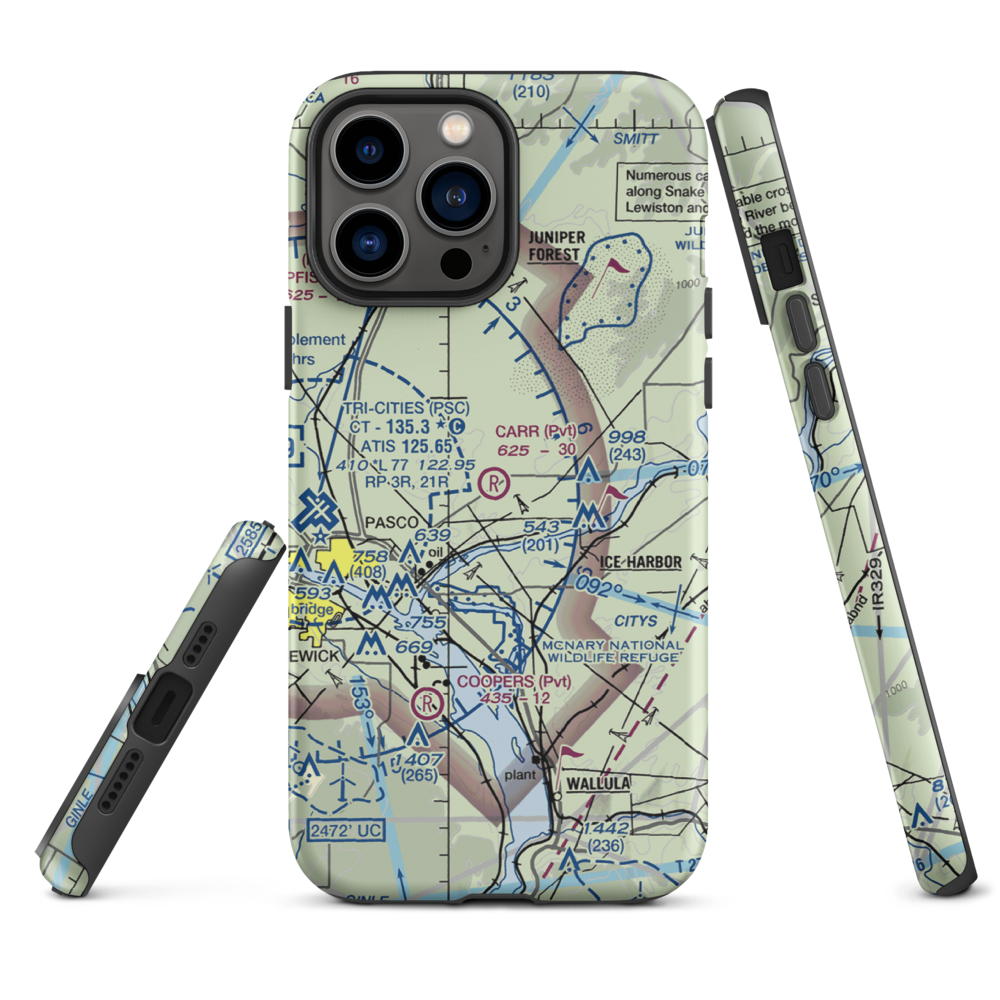 Carr Airport (6WA6) VFR Sectional  Tough iPhone Case iPhone 13 Pro Max model shown