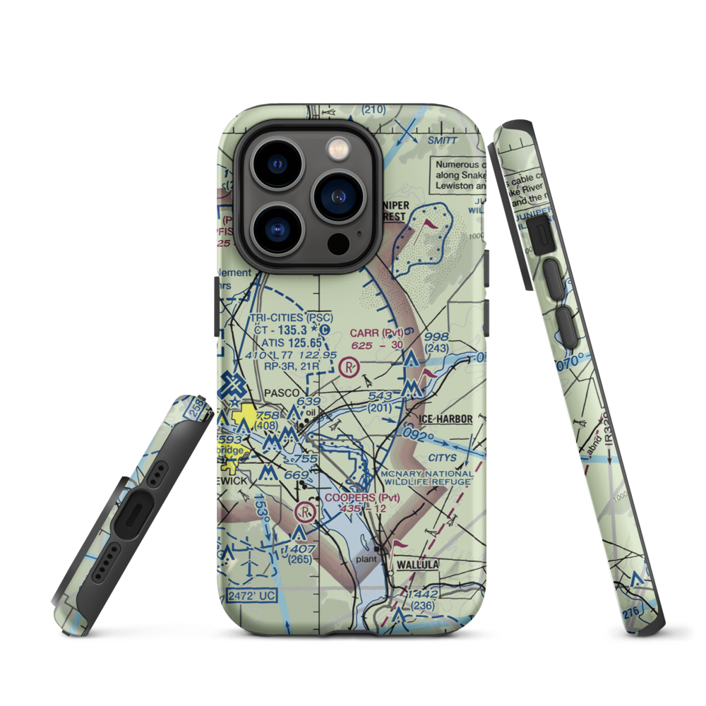 Carr Airport (6WA6) VFR Sectional  Tough iPhone Case iPhone 14 Pro model shown