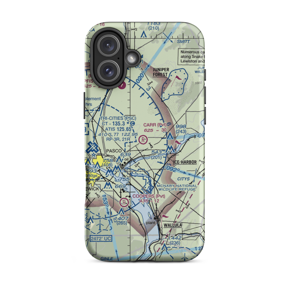 Carr Airport (6WA6) VFR Sectional  Tough iPhone Case iPhone 16 Plus model shown