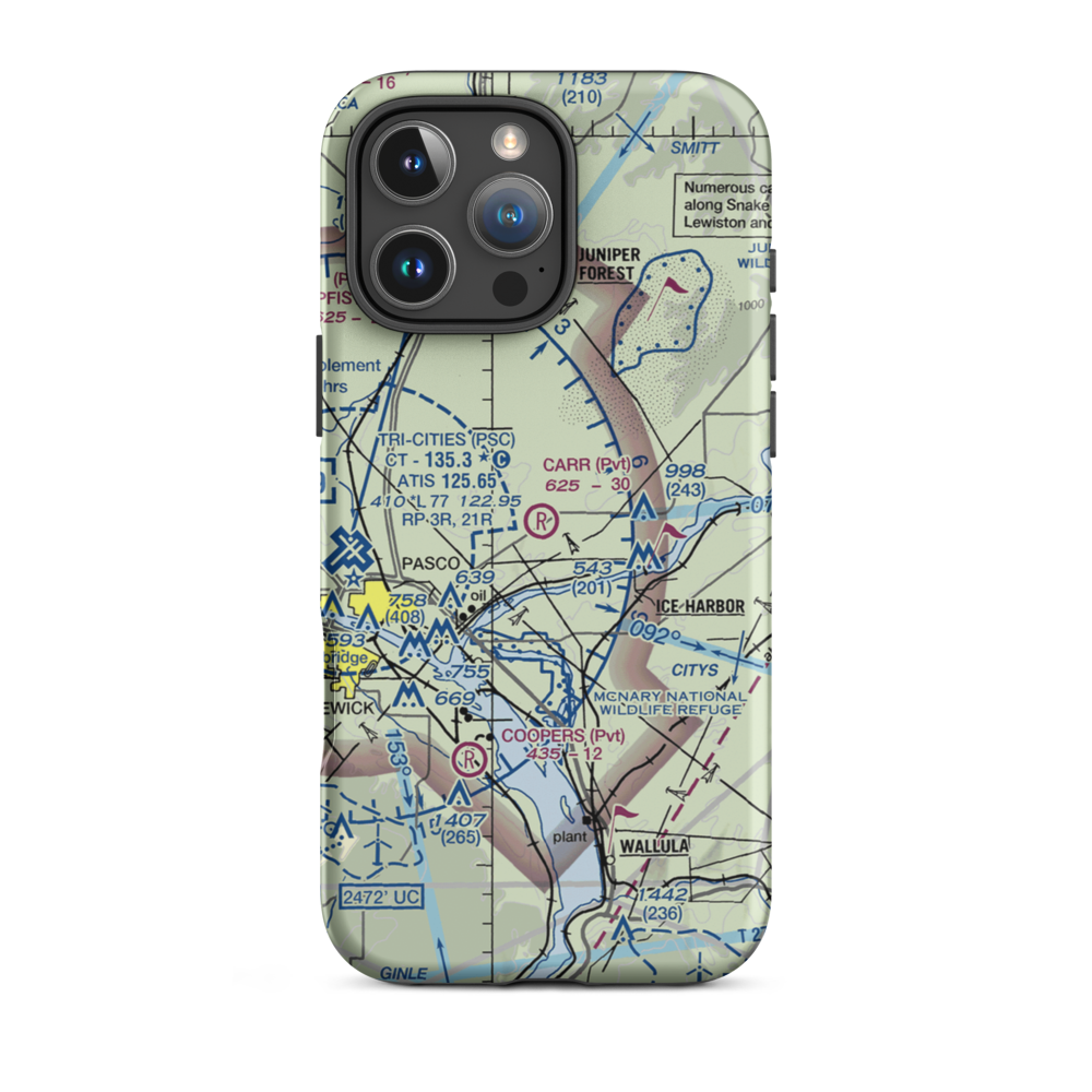 Carr Airport (6WA6) VFR Sectional  Tough iPhone Case iPhone 16 Pro Max model shown