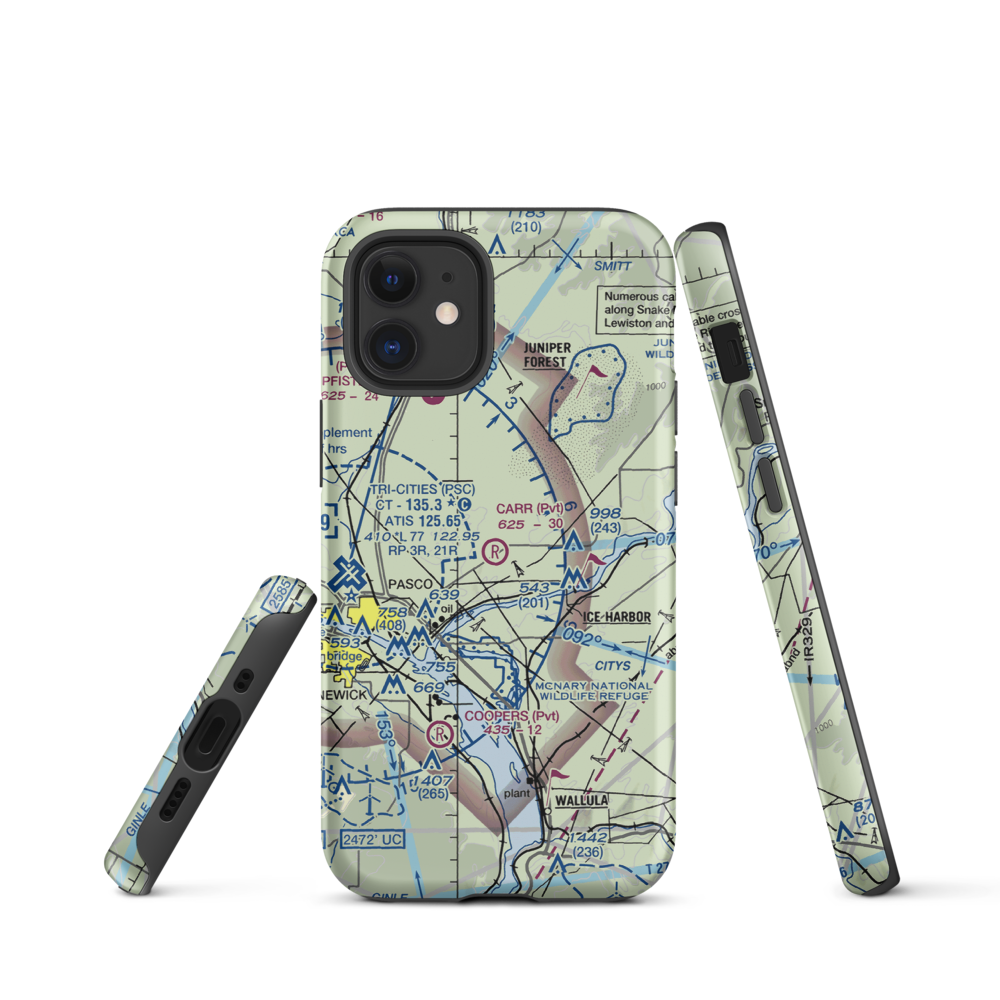 Carr Airport (6WA6) VFR Sectional  Tough iPhone Case iPhone 12 mini model shown