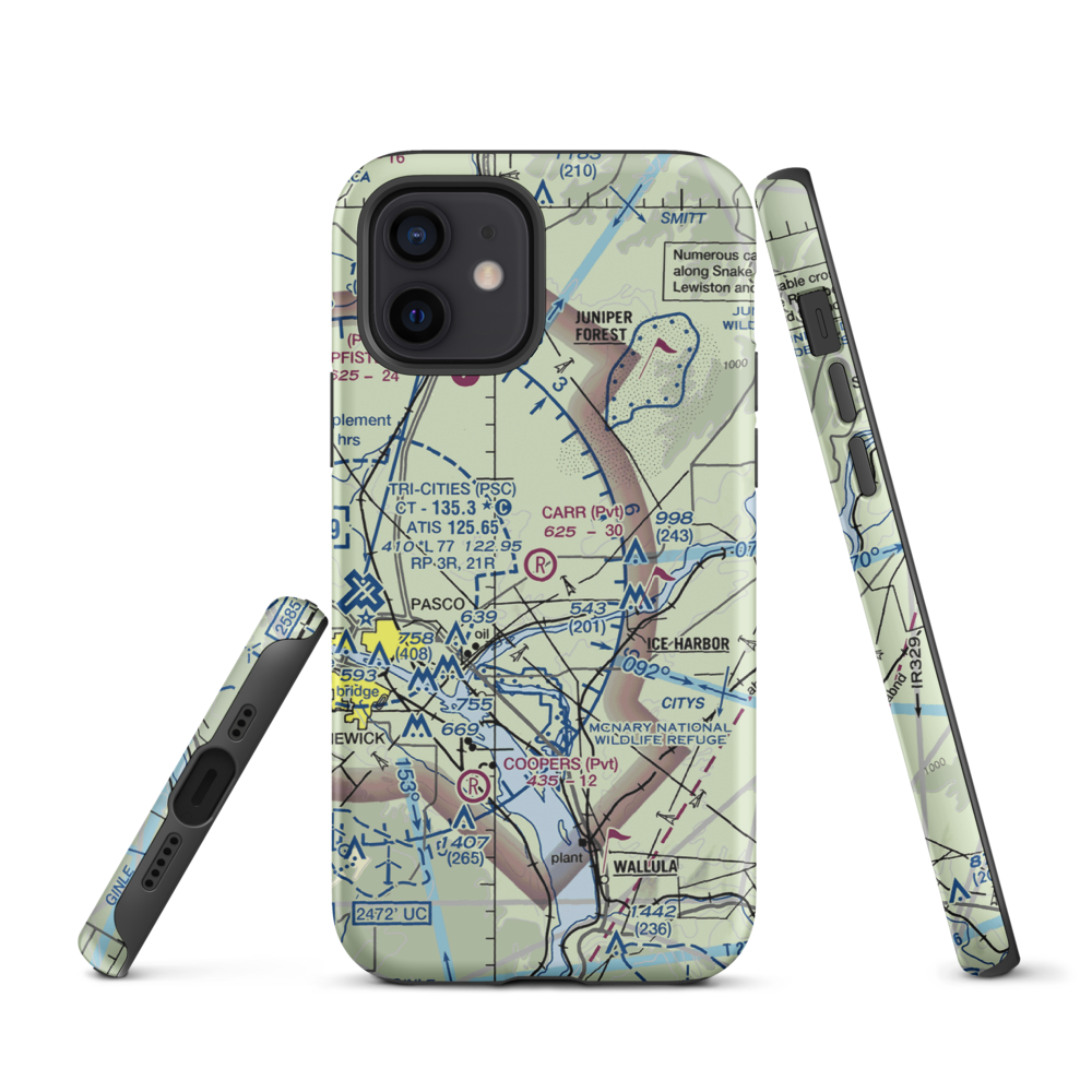 Carr Airport (6WA6) VFR Sectional  Tough iPhone Case iPhone 12 model shown
