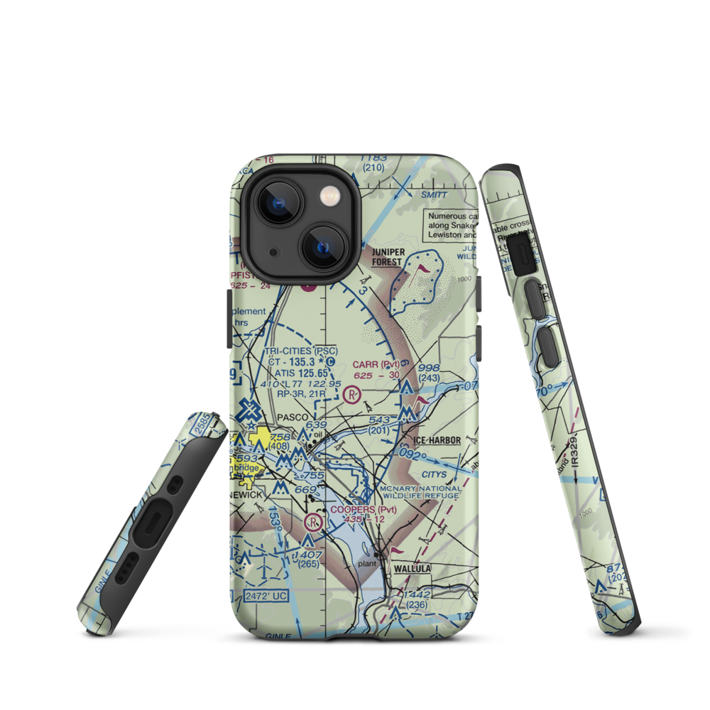 Carr Airport (6WA6) VFR Sectional  Tough iPhone Case iPhone 13 mini model shown