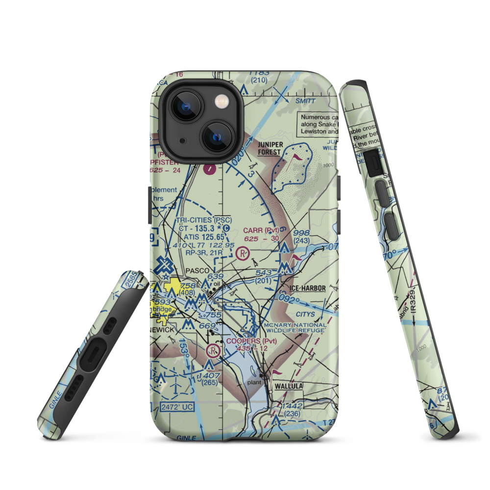 Carr Airport (6WA6) VFR Sectional  Tough iPhone Case iPhone 13 model shown