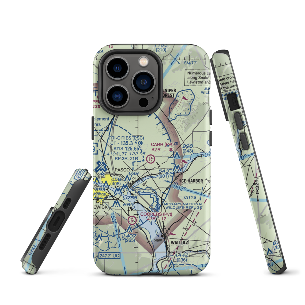 Carr Airport (6WA6) VFR Sectional  Tough iPhone Case iPhone 13 Pro model shown