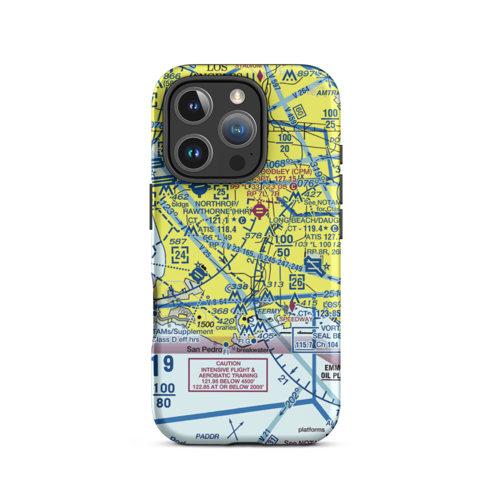 Carson Sheriff Station Heliport (7L1) VFR Sectional  Tough iPhone Case iPhone 16 Pro model shown