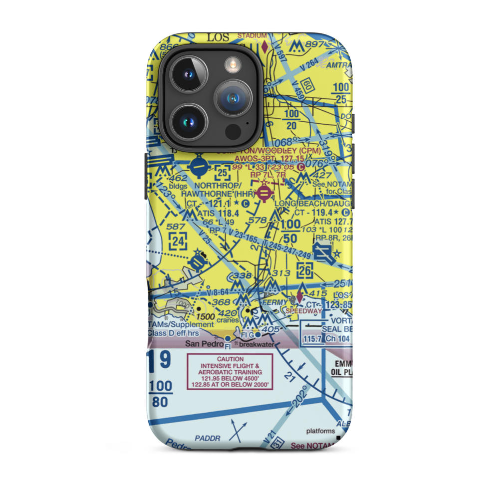 Carson Sheriff Station Heliport (7L1) VFR Sectional  Tough iPhone Case iPhone 16 Pro Max model shown