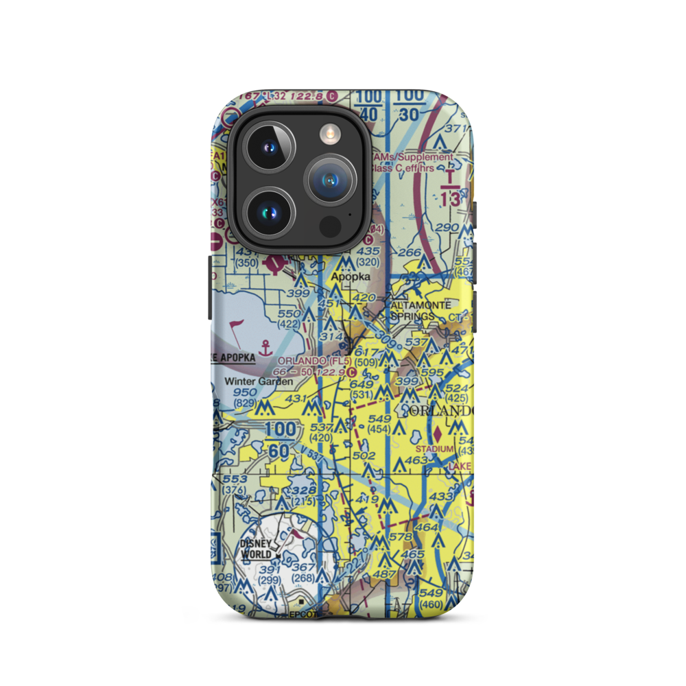 Carter Airport (FL57) VFR Sectional  Tough iPhone Case iPhone 16 Pro model shown