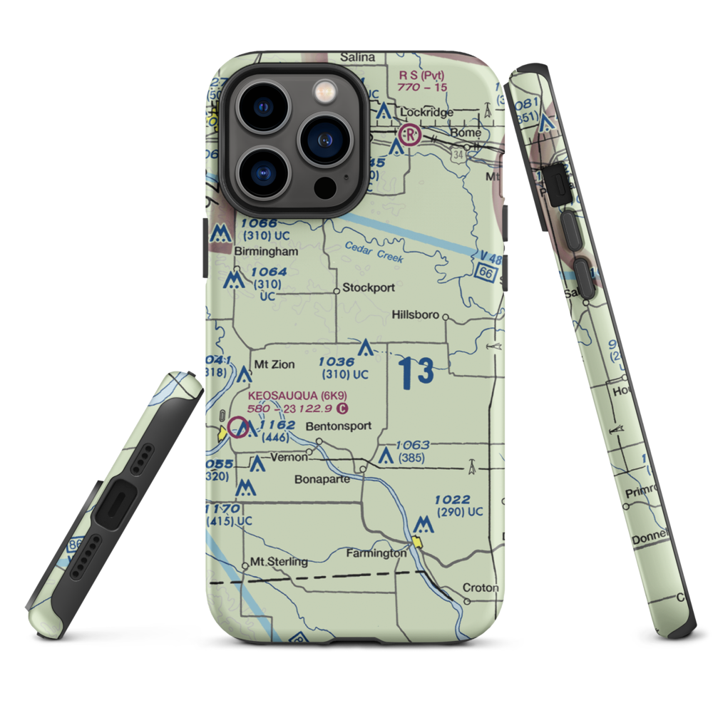 Carter Field (IA26) VFR Sectional  Tough iPhone Case iPhone 13 Pro Max model shown