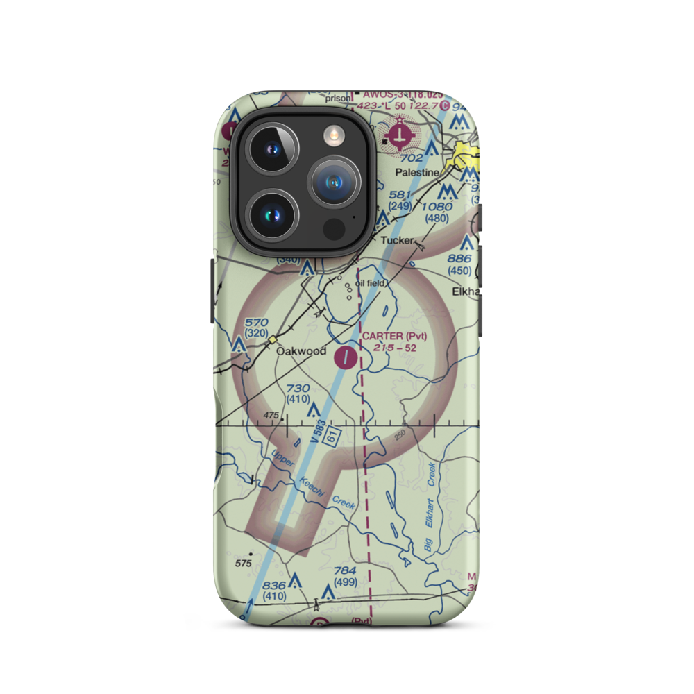 Carter Ranch Airport (89TS) VFR Sectional  Tough iPhone Case iPhone 16 Pro model shown
