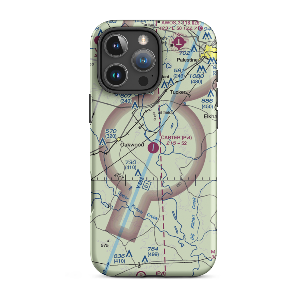 Carter Ranch Airport (89TS) VFR Sectional  Tough iPhone Case iPhone 16 Pro Max model shown