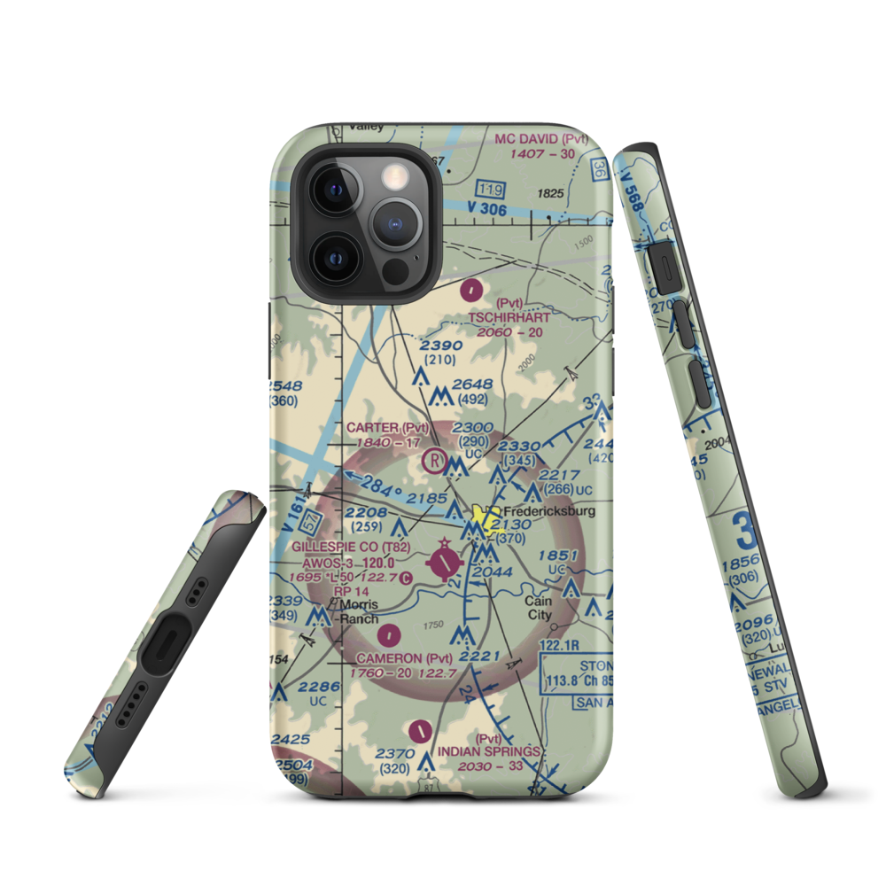 Carter Ranch STOLport (8TE7) VFR Sectional  Tough iPhone Case iPhone 12 Pro model shown