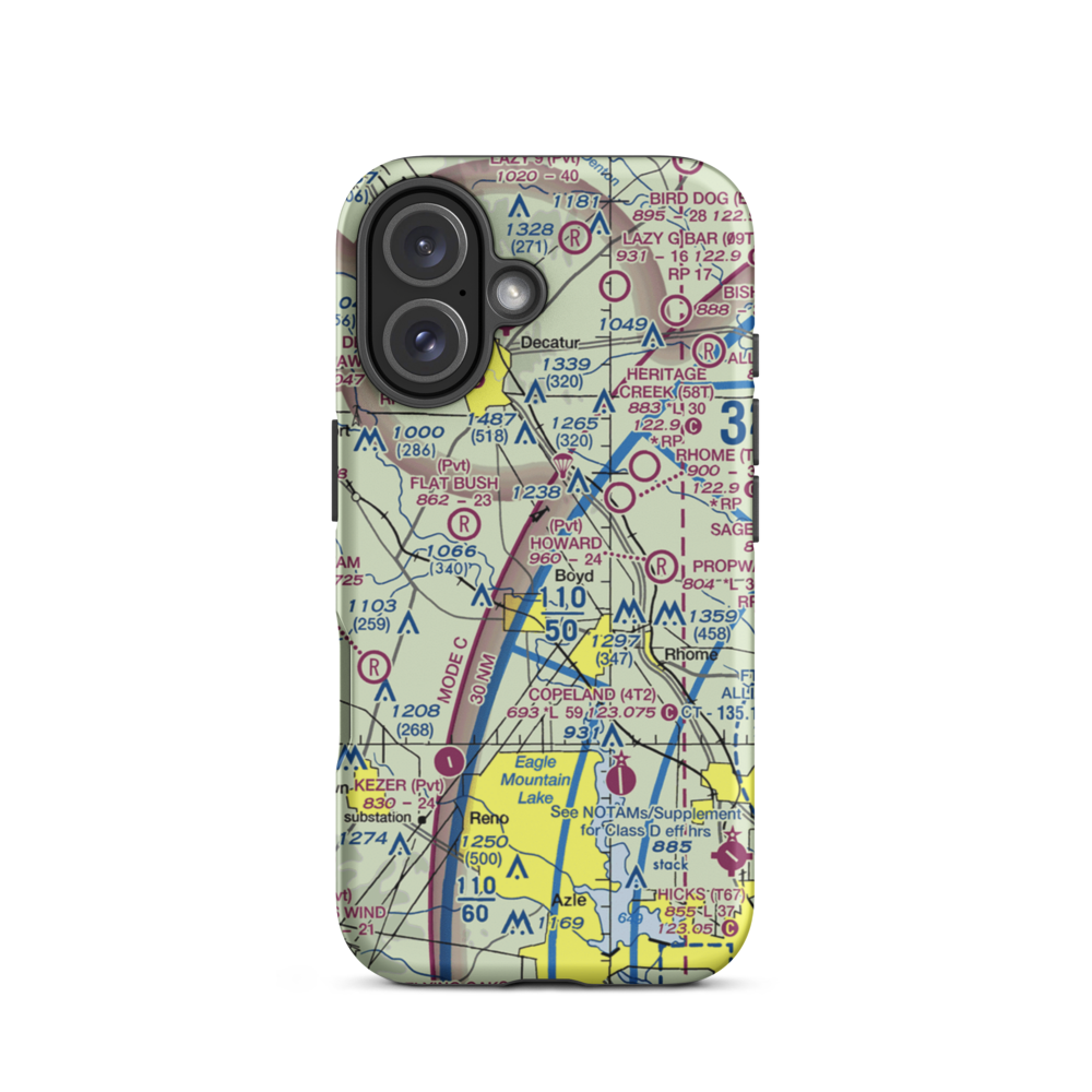 Carter-Norman Airport (TA87) VFR Sectional  Tough iPhone Case iPhone 16 model shown