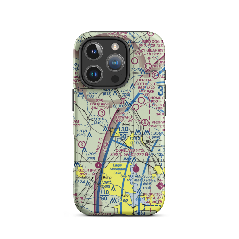 Carter-Norman Airport (TA87) VFR Sectional  Tough iPhone Case iPhone 16 Pro model shown