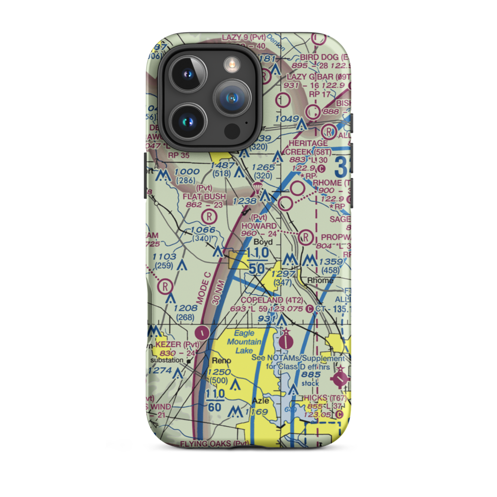 Carter-Norman Airport (TA87) VFR Sectional  Tough iPhone Case iPhone 16 Pro Max model shown