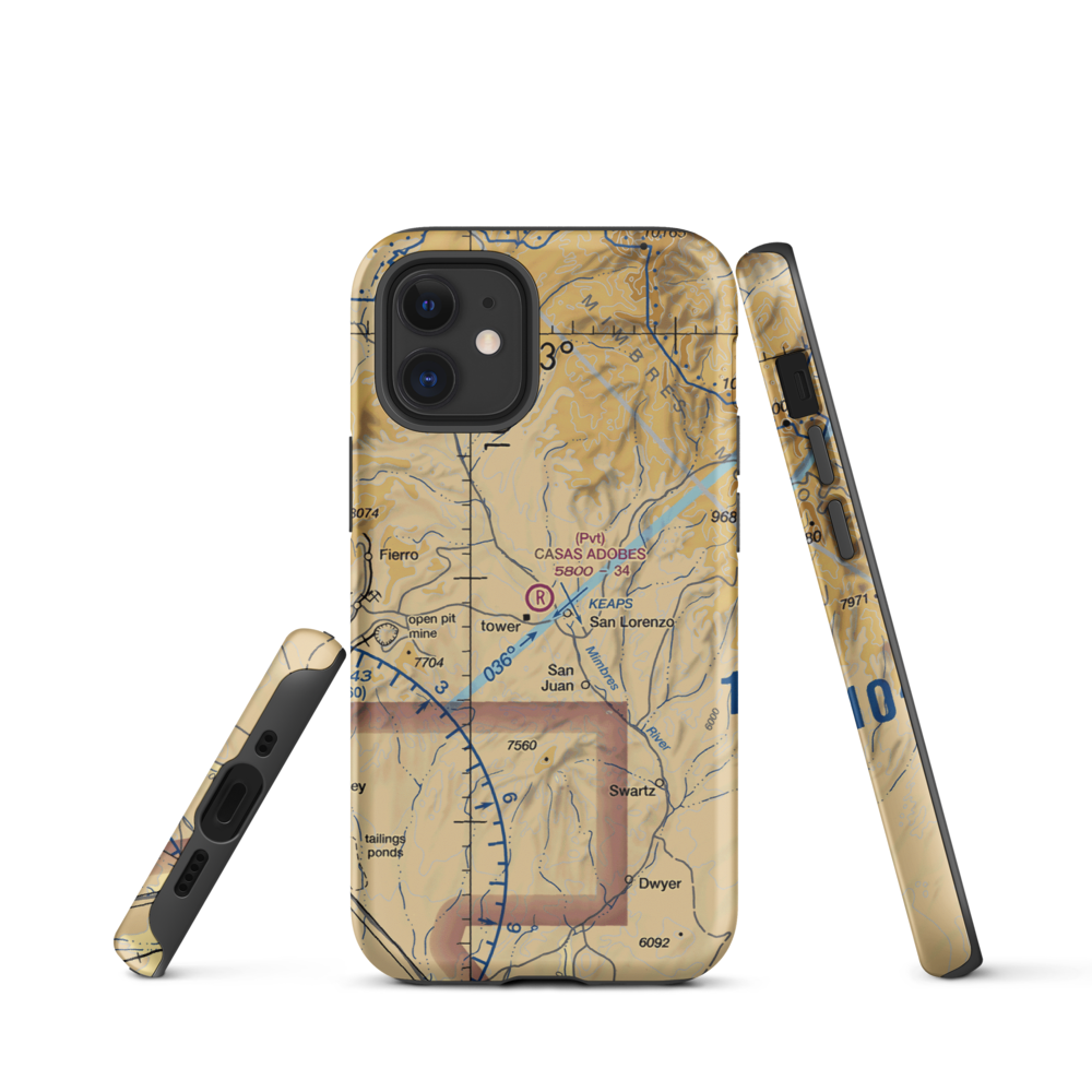 Casas Adobes Airpark (NM69) VFR Sectional  Tough iPhone Case iPhone 12 mini model shown