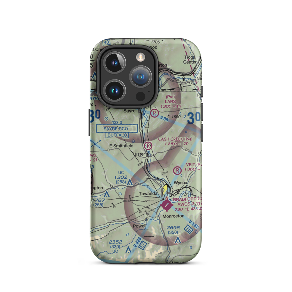 Cash Creek Airport (PN10) VFR Sectional  Tough iPhone Case iPhone 16 Pro model shown