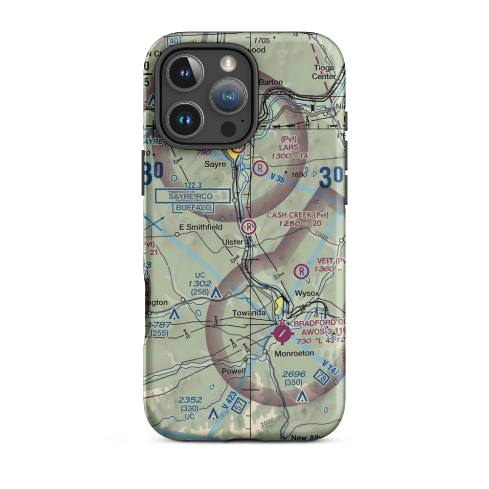 Cash Creek Airport (PN10) VFR Sectional  Tough iPhone Case iPhone 16 Pro Max model shown