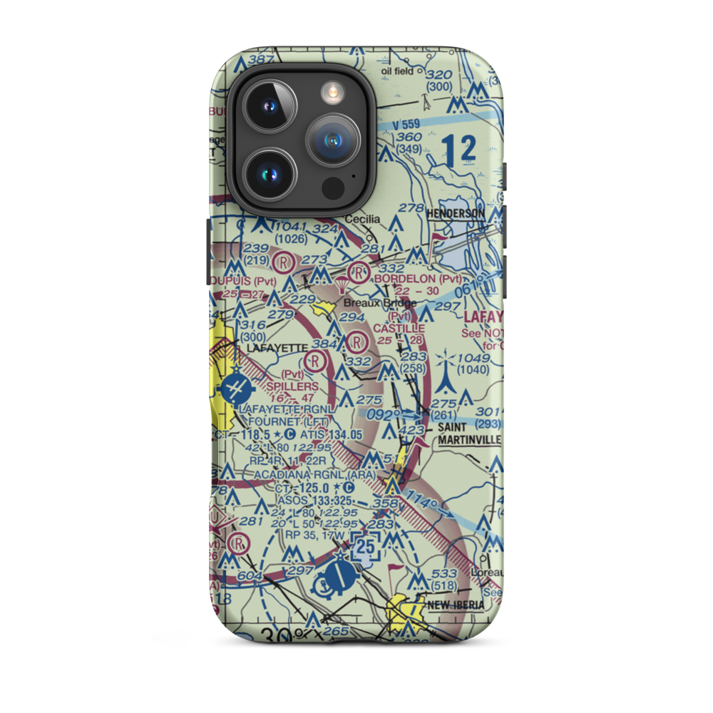 Castille Field (LA16) VFR Sectional  Tough iPhone Case iPhone 16 Pro Max model shown