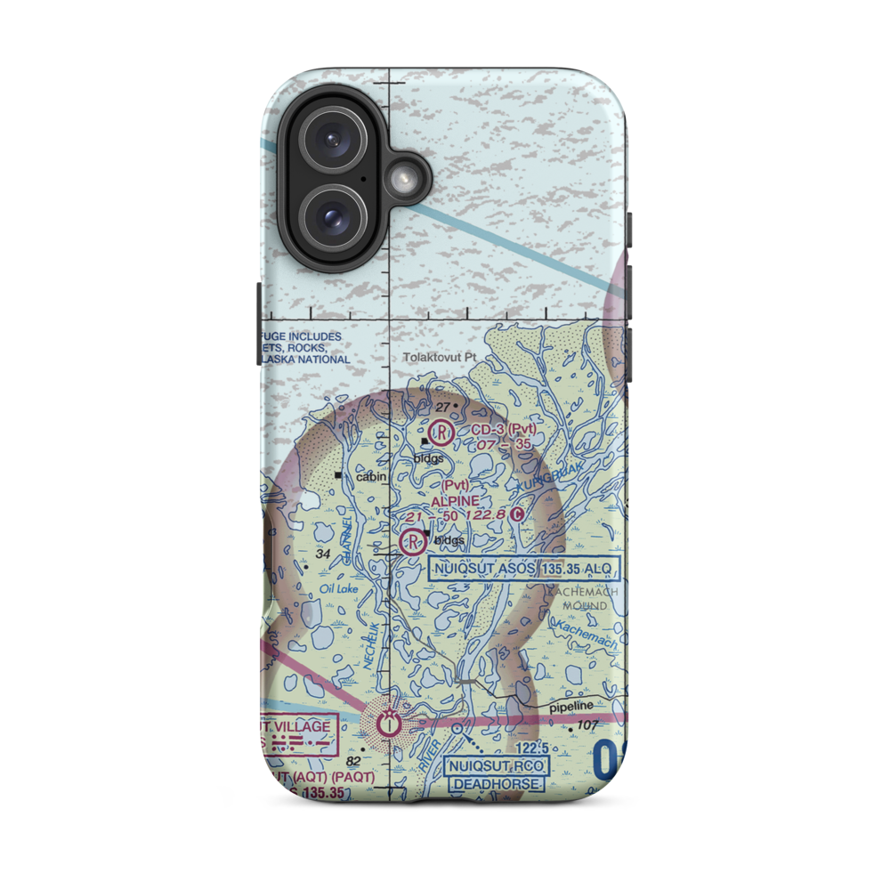 CD-3 Airstrip (AK20) VFR Sectional  Tough iPhone Case iPhone 16 Plus model shown