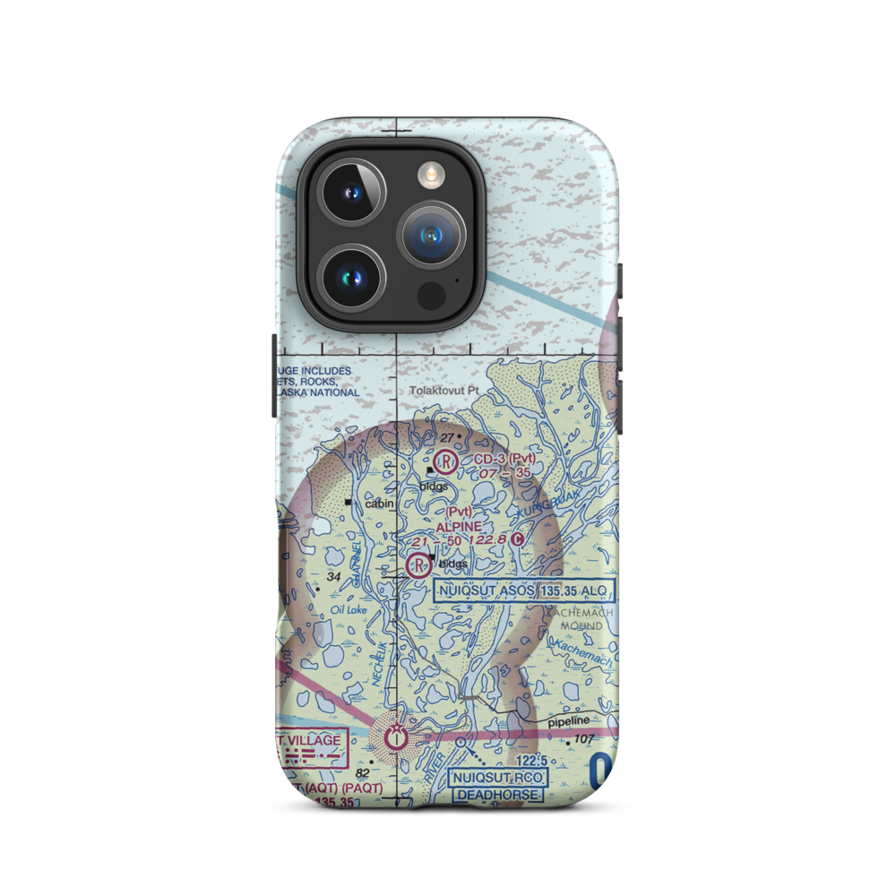 CD-3 Airstrip (AK20) VFR Sectional  Tough iPhone Case iPhone 16 Pro model shown