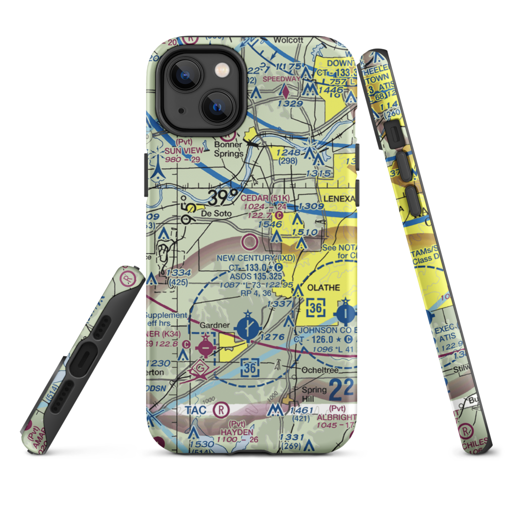 Cedar Air Park (51K) VFR Sectional  Tough iPhone Case iPhone 14 Plus model shown