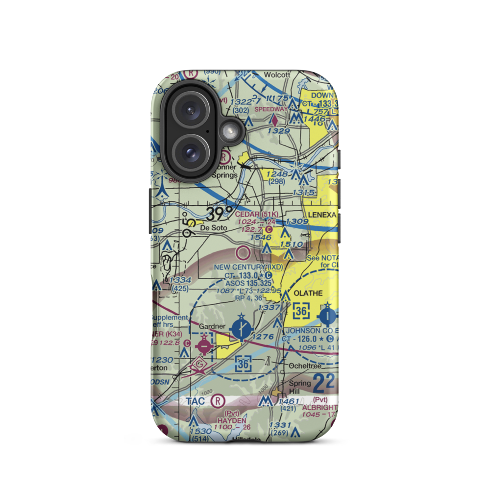 Cedar Air Park (51K) VFR Sectional  Tough iPhone Case iPhone 16 model shown