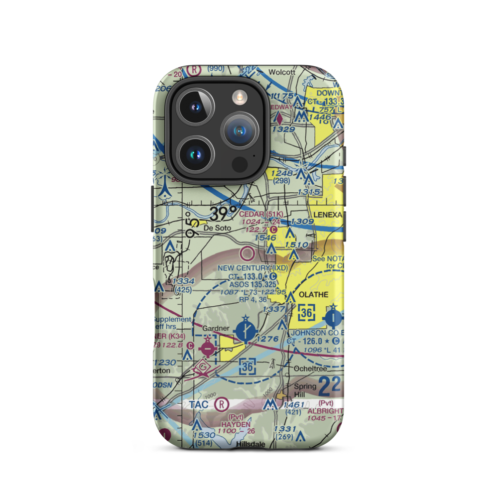 Cedar Air Park (51K) VFR Sectional  Tough iPhone Case iPhone 16 Pro model shown