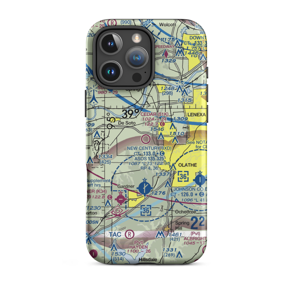 Cedar Air Park (51K) VFR Sectional  Tough iPhone Case iPhone 16 Pro Max model shown
