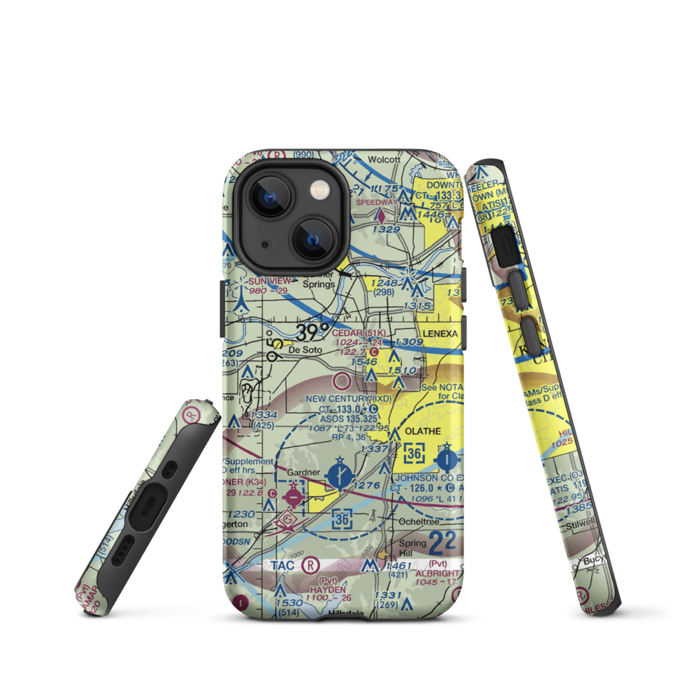 Cedar Air Park (51K) VFR Sectional  Tough iPhone Case iPhone 13 mini model shown