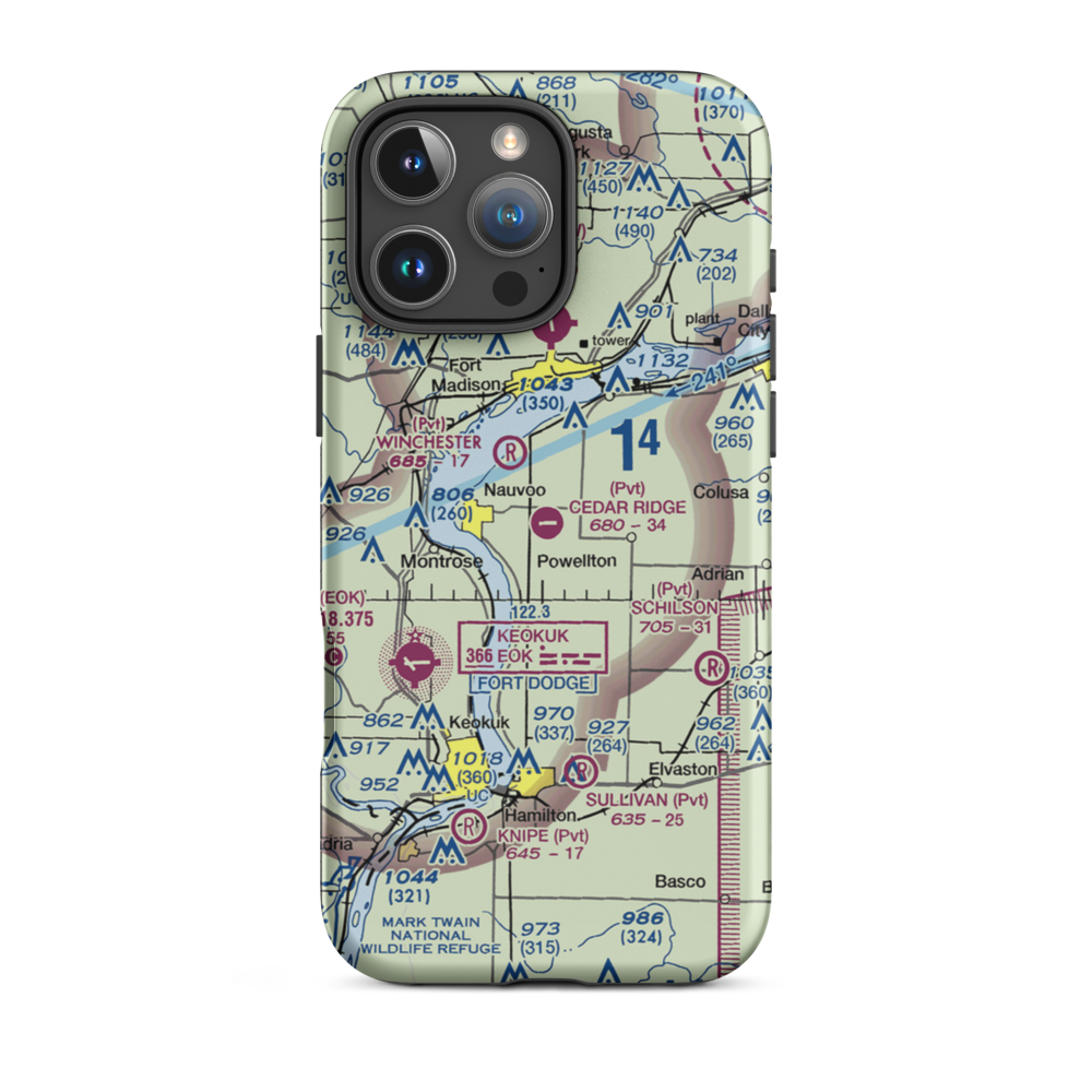 Cedar Ridge Airport (9IS0) VFR Sectional  Tough iPhone Case iPhone 16 Pro Max model shown