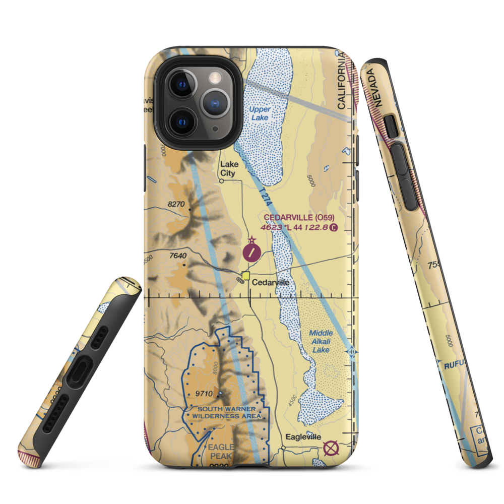 Cedarville Airport (O59) VFR Sectional  Tough iPhone Case iPhone 11 Pro Max model shown