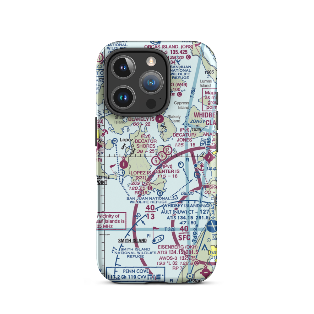 Center Island Airport (CWS) VFR Sectional  Tough iPhone Case iPhone 16 Pro model shown