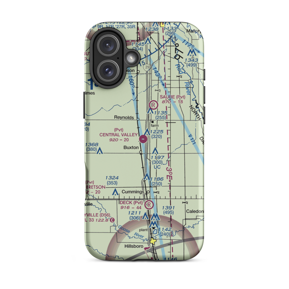 Central Valley Aviation Airport (NA81) VFR Sectional  Tough iPhone Case iPhone 16 Plus model shown