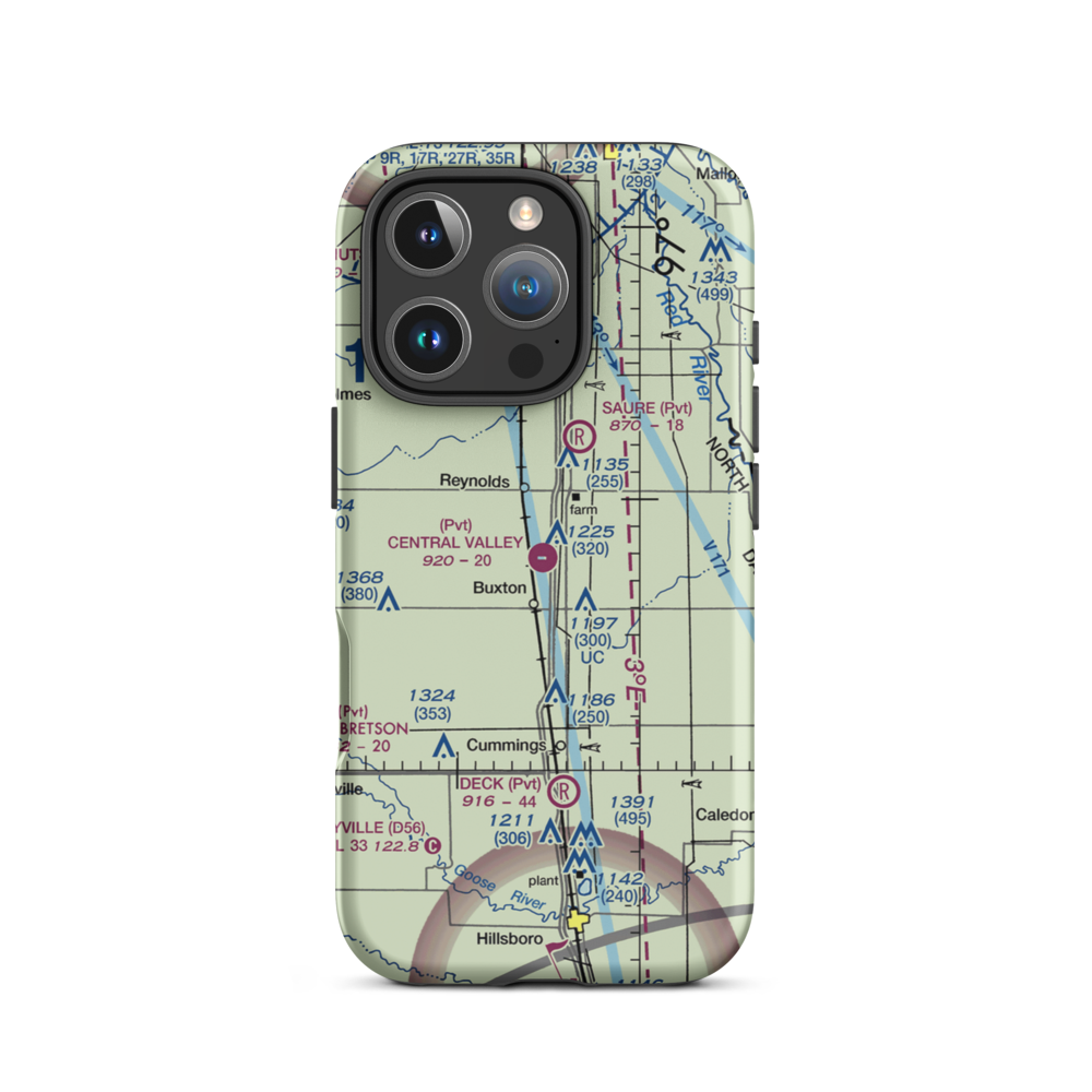 Central Valley Aviation Airport (NA81) VFR Sectional  Tough iPhone Case iPhone 16 Pro model shown