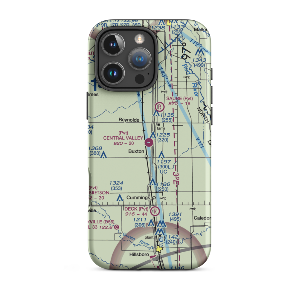 Central Valley Aviation Airport (NA81) VFR Sectional  Tough iPhone Case iPhone 16 Pro Max model shown