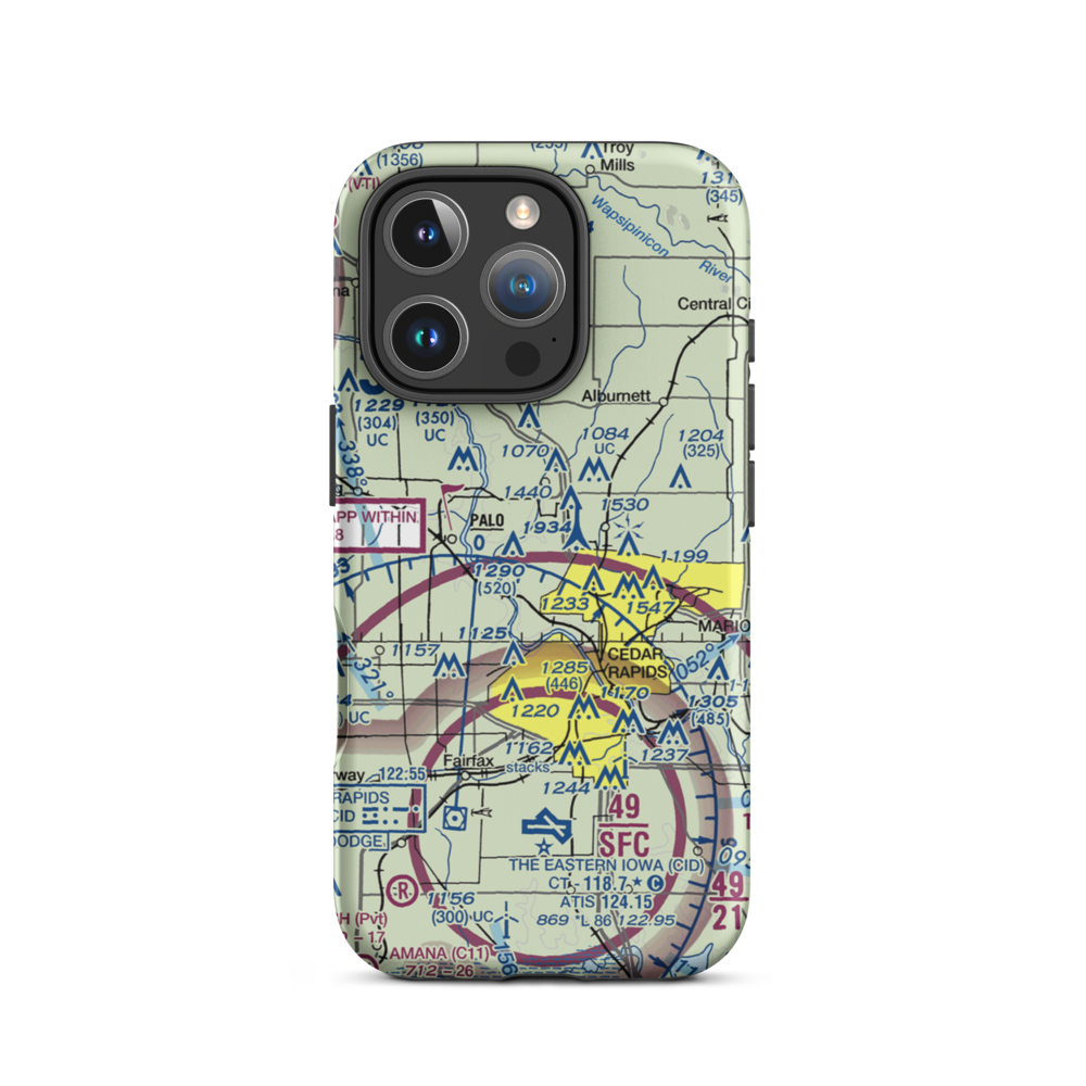 Chain Lakes Airpark (89IA) VFR Sectional  Tough iPhone Case iPhone 16 Pro model shown