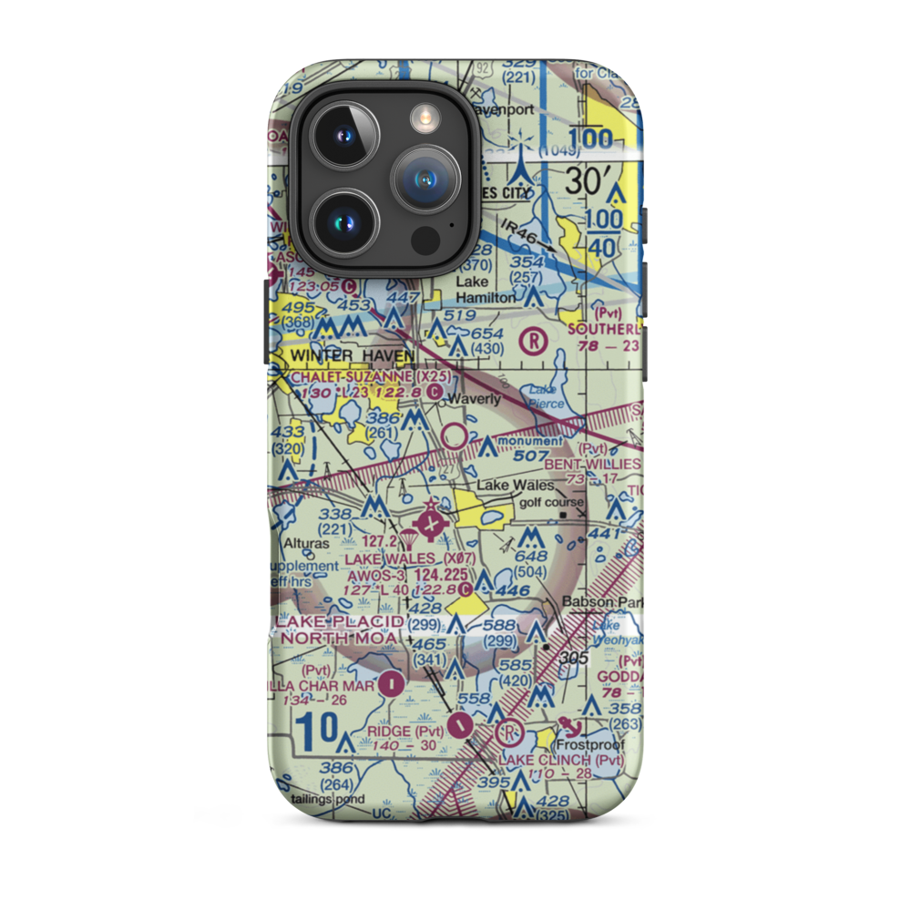 Chalet Suzanne Air Strip (X25) VFR Sectional  Tough iPhone Case iPhone 16 Pro Max model shown