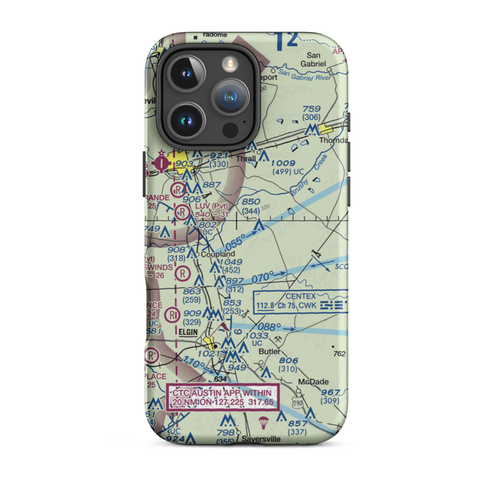 Chan-C Airport (5TS2) VFR Sectional  Tough iPhone Case iPhone 16 Pro Max model shown