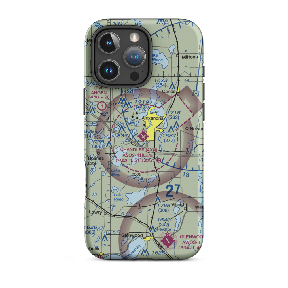 Chandler Field (AXN) VFR Sectional  Tough iPhone Case iPhone 16 Pro Max model shown